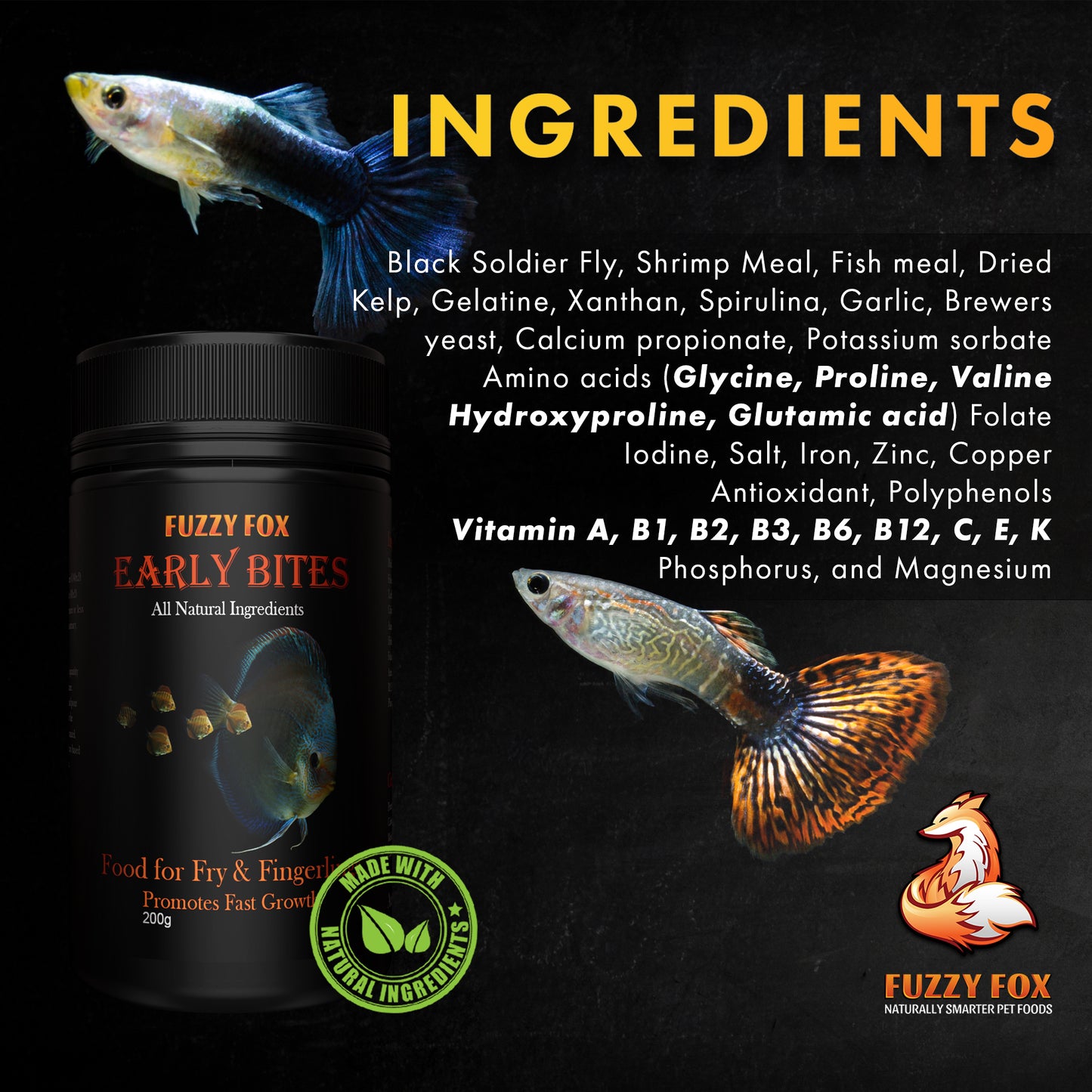 Early Bites Fish Food for Fingerlings & Fry 700g