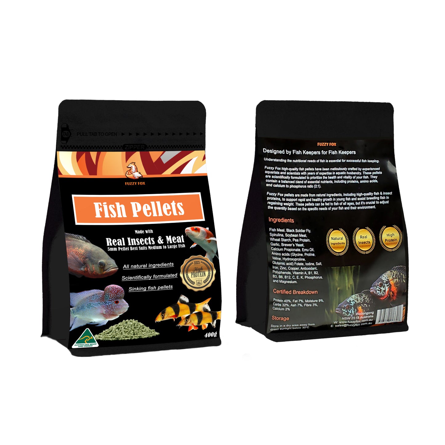 Fish Pellets 5mm Sinking 400g