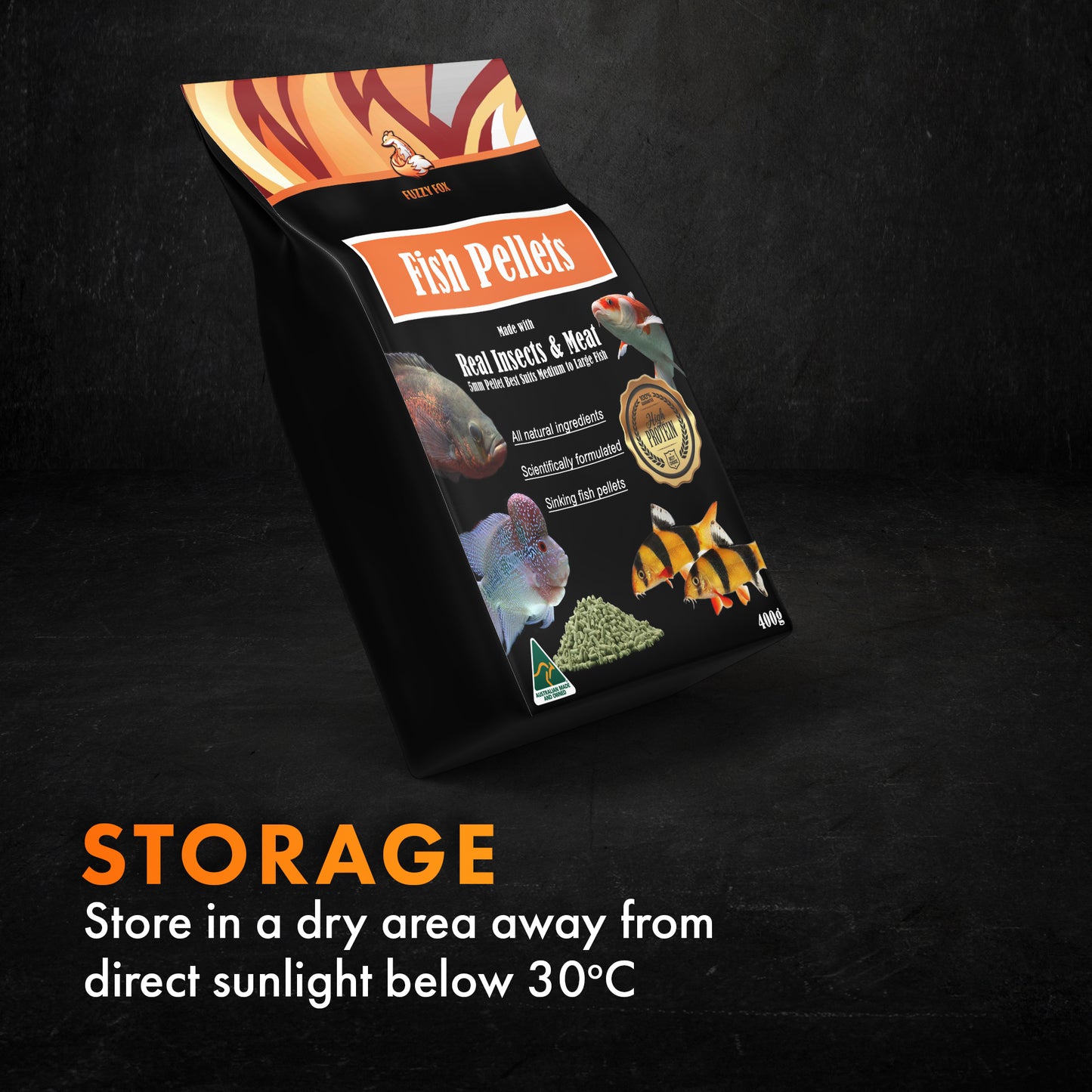 Fish Pellets 5mm Sinking 1Kg