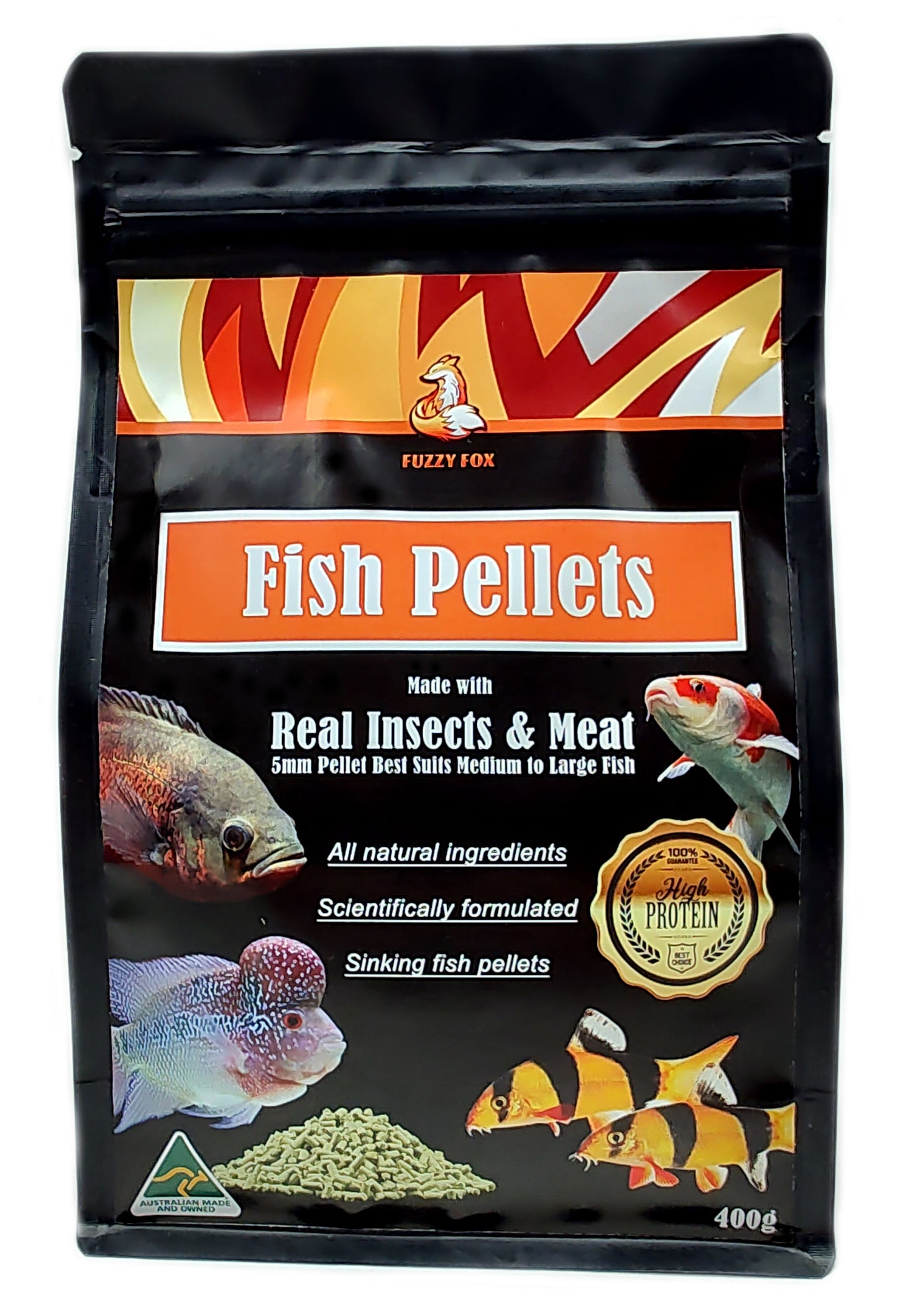 Fish Pellets 5mm Sinking 400g