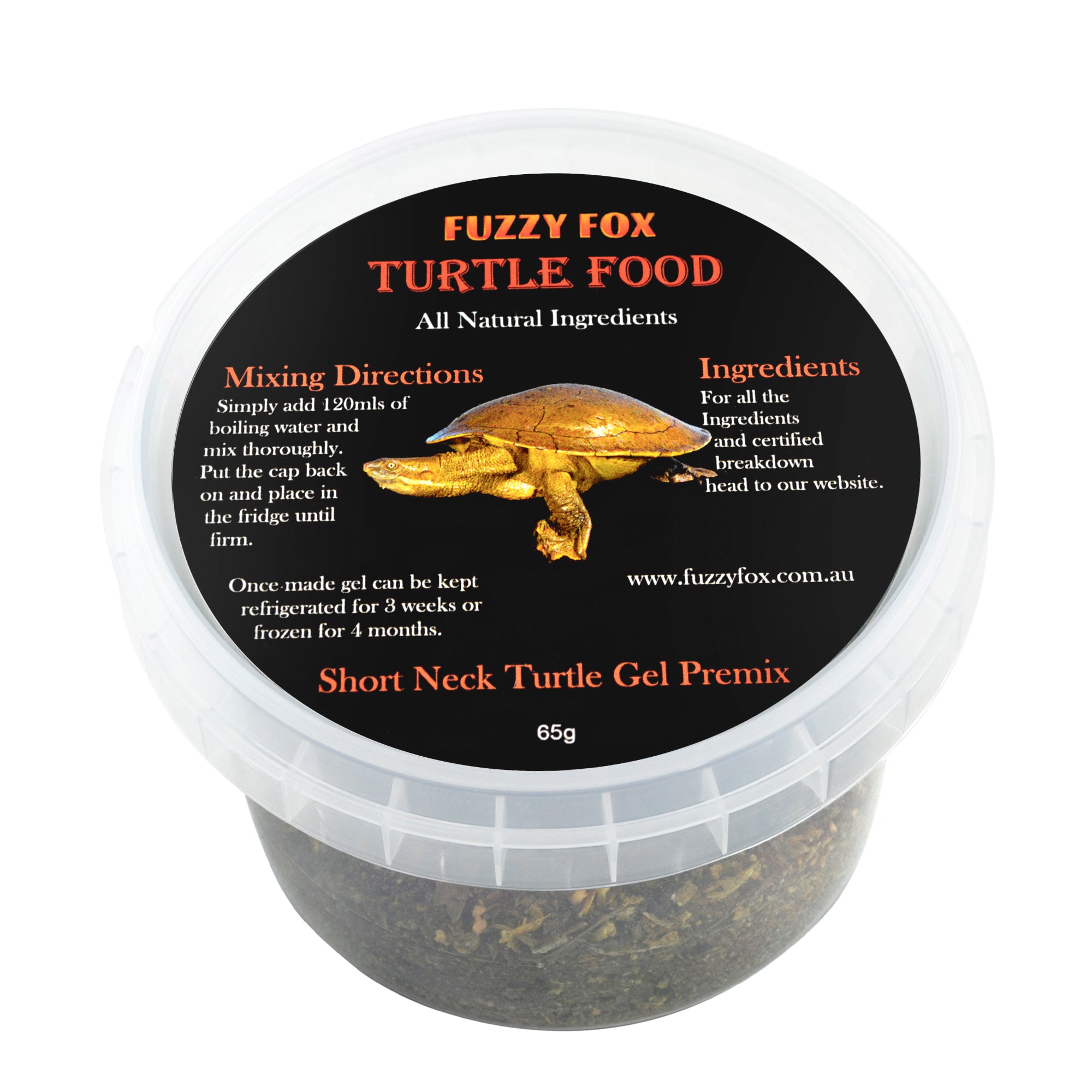 Short Neck Turtle Food 65g | Turtles Food – Fuzzy Fox Naturally Smarter ...