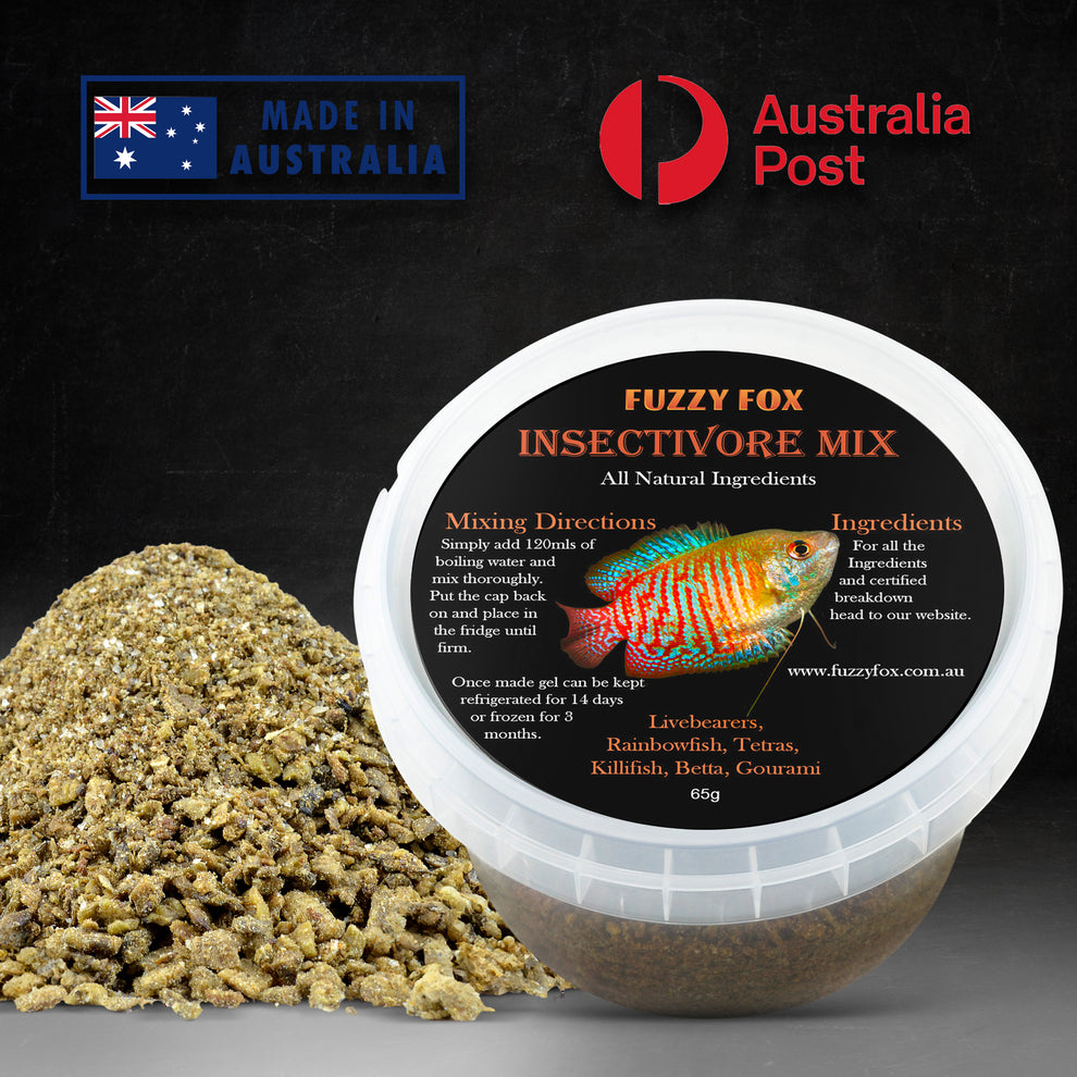 Fish Insectivore Mix 65g – Fuzzy Fox Naturally Smarter Pet Foods